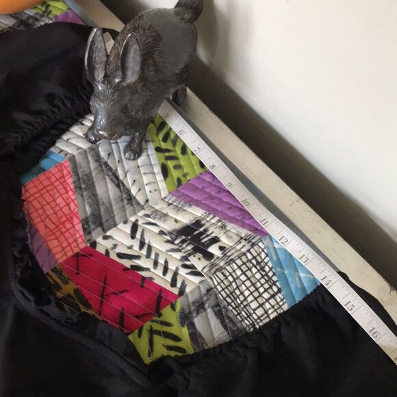 House of Harlow 1960 Puff Sleeve Linen Blend Crop Top Black sz 10 NWOT - Picture 8 of 15